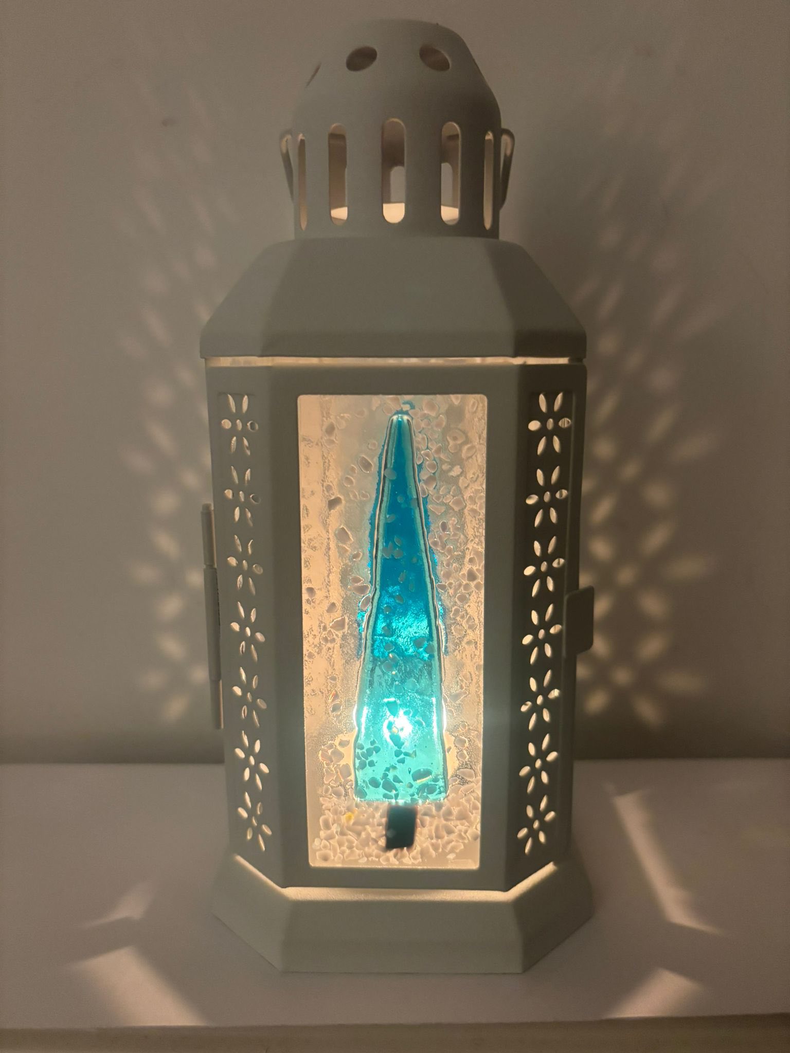 Fused Glass Christmas Lamps