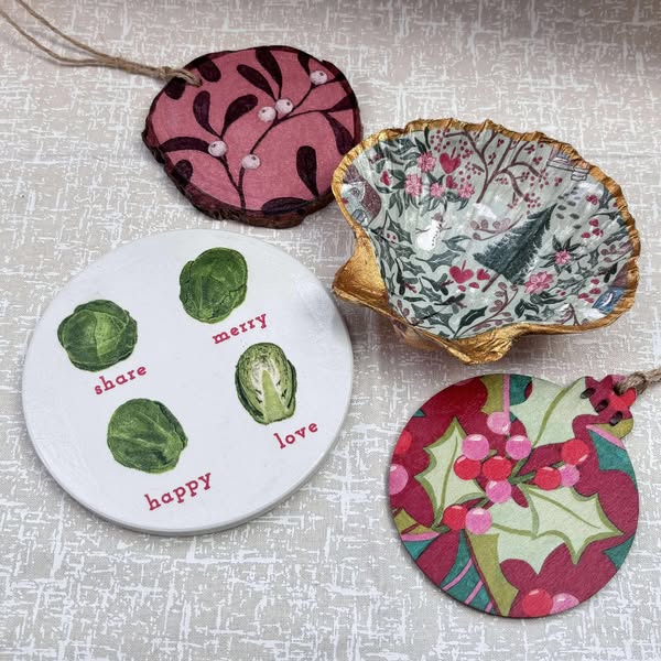 Decoupage with a Difference - Festive Twist!